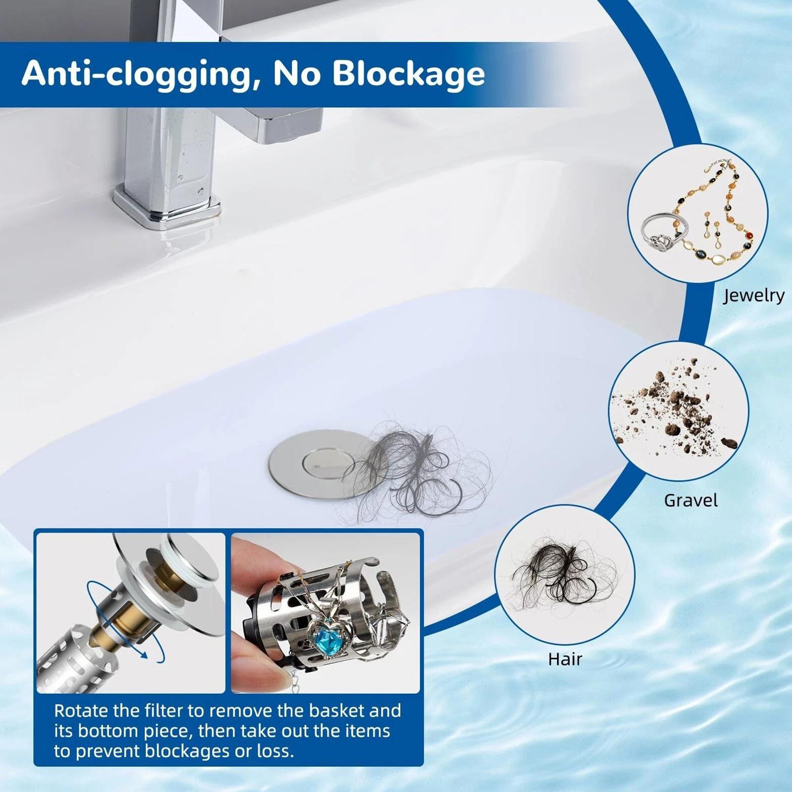Home Bathroom Tub - Bathroom Sink Drain Strainer Anti-Clogging Pop