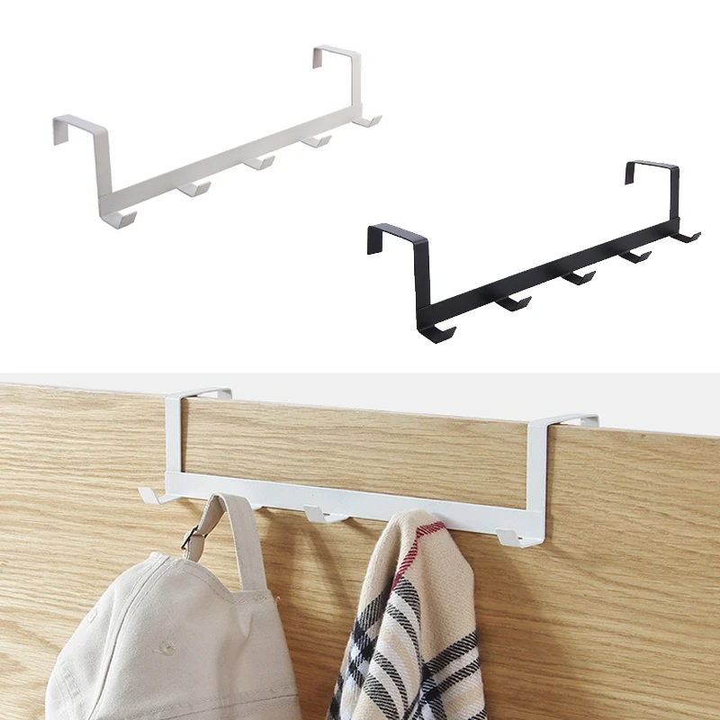 Tiny Home Bathroom Kitchen - Hooks Over The Door 5 Hooks