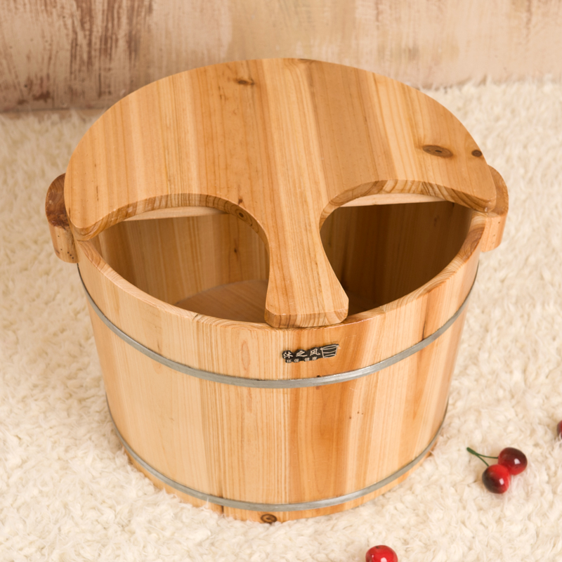 Home Bathroom Tub - Wood Foot Soaking Tub Deep Insulated
