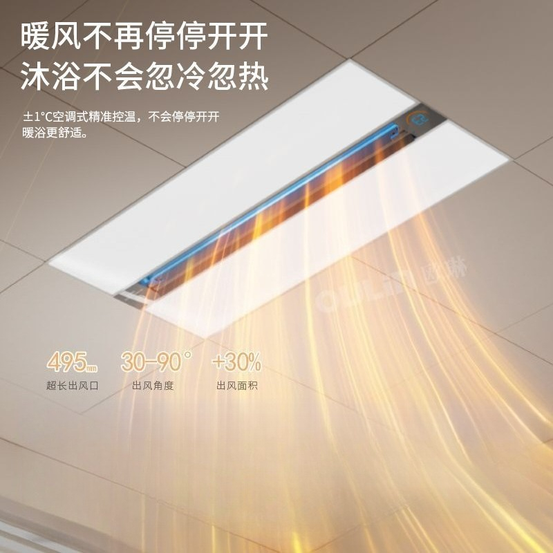 Home Bathroom Fan - Smart 3-in-1 Bathroom Ceiling Heater -