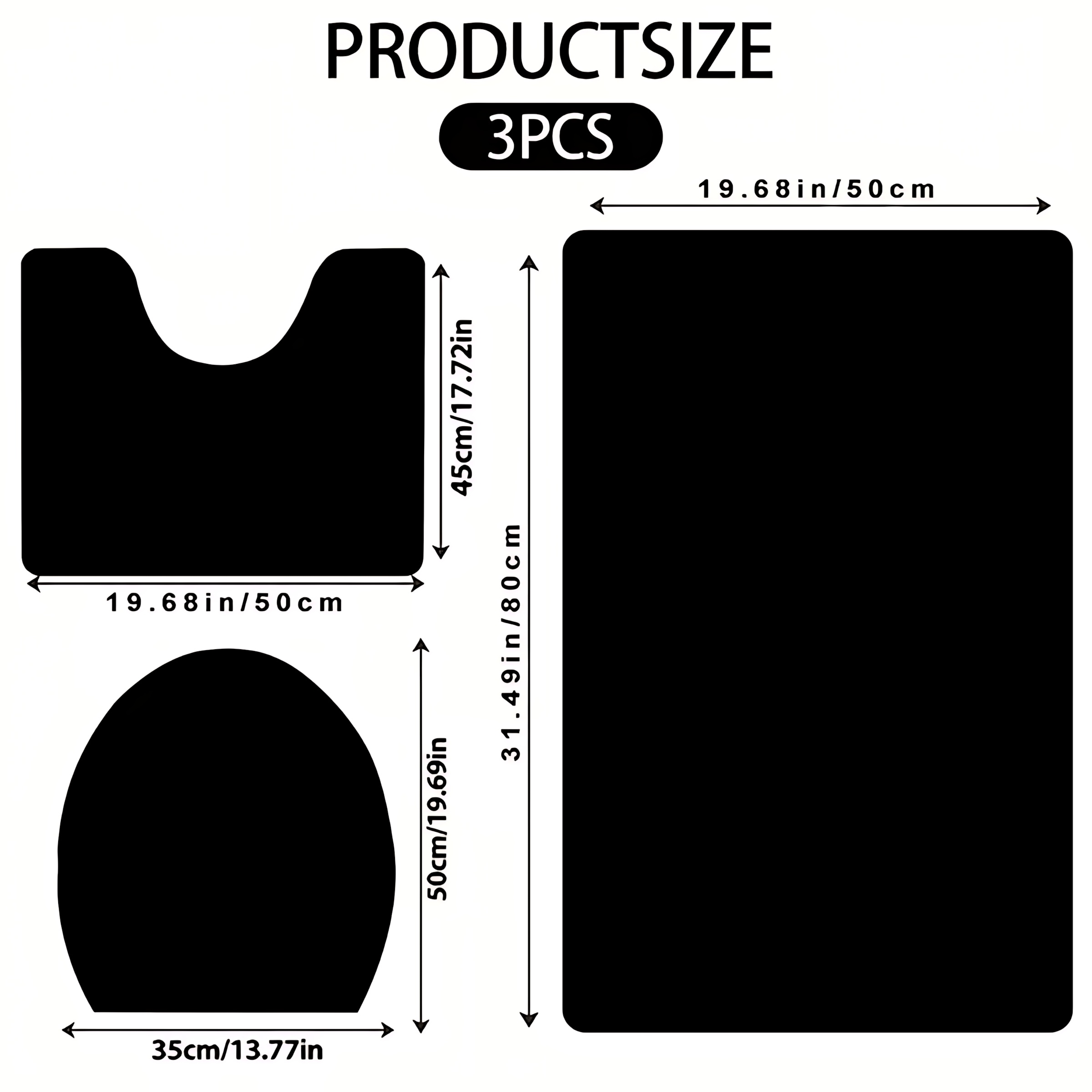 Luxury Marble Bathroom Mat Set - Home Made Bathroom Vanity recension och pris
