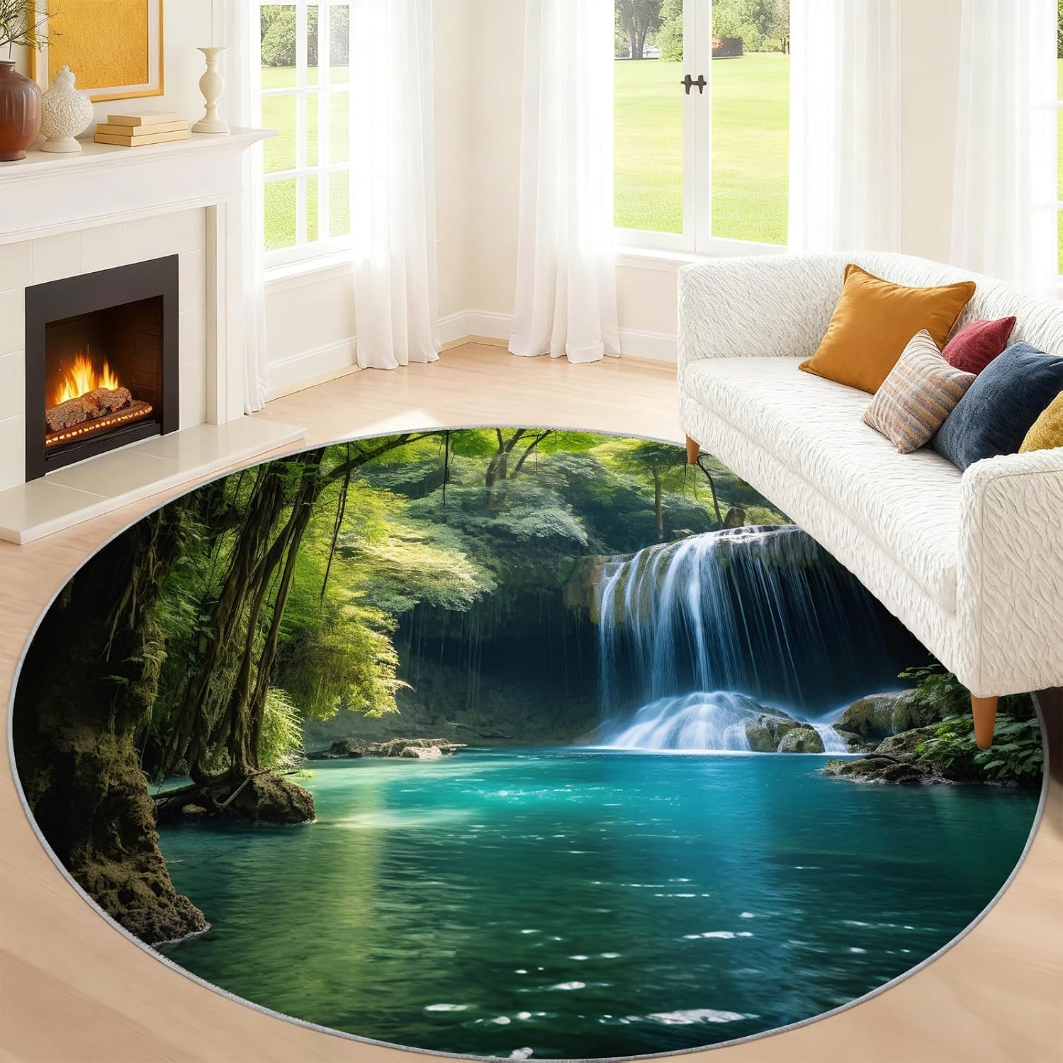 Luxury Round Waterproof Area R - Home Bathroom Scene recension och pris