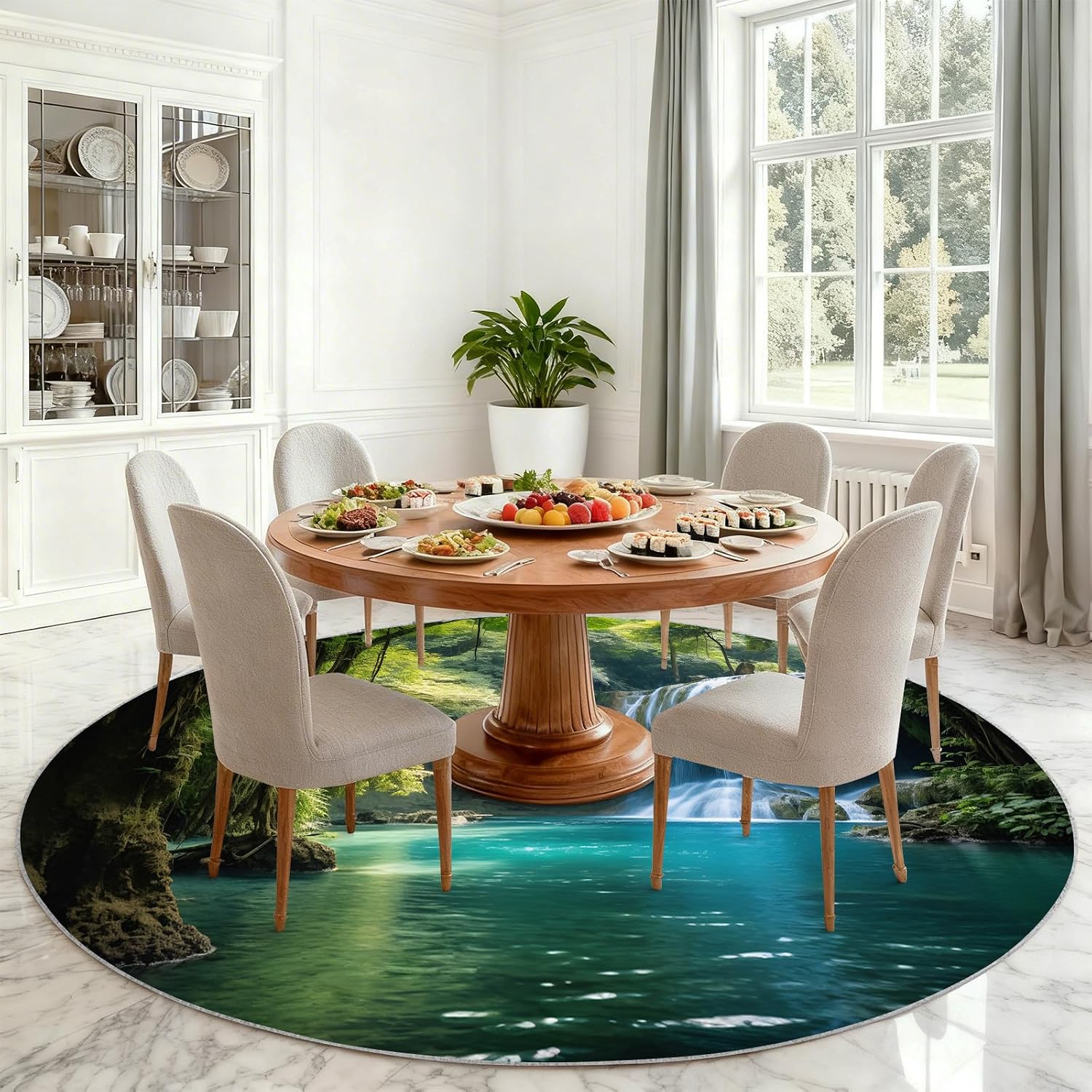 Luxury Round Waterproof Area R - Home Bathroom Scene recension och pris
