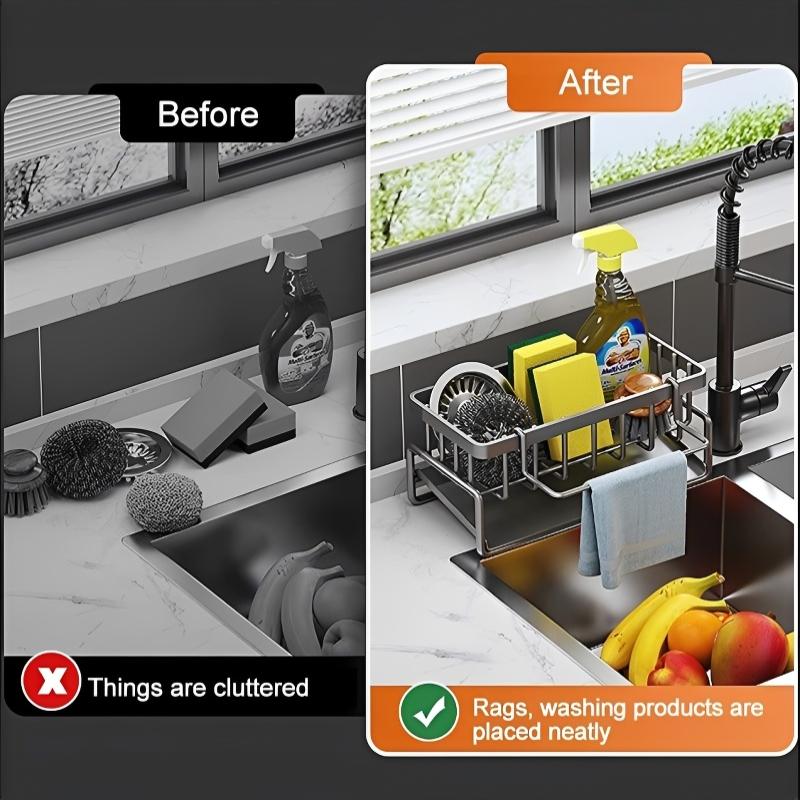 Sponge Drainer Rack With Towel - Tiny Home Bathroom Kitchen recension och pris
