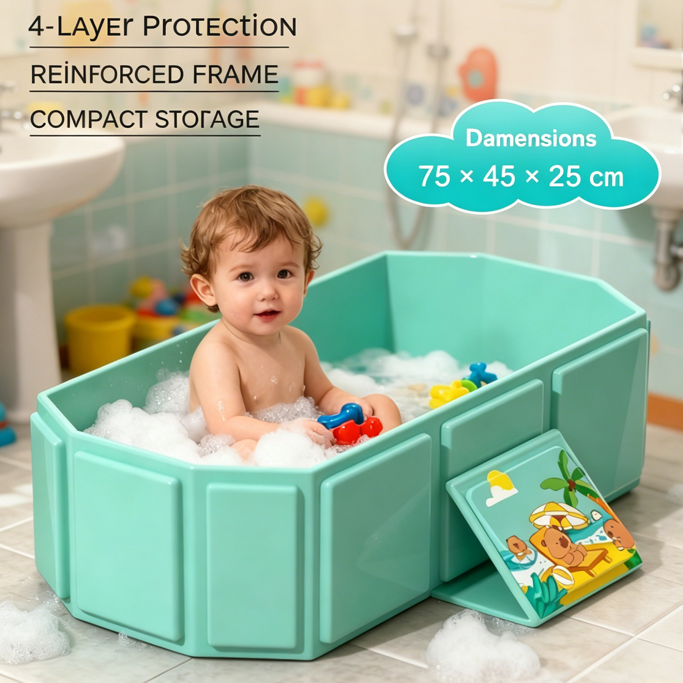 1PC Foldable Bathtub Portable  - Home Bathroom Tub recension och pris