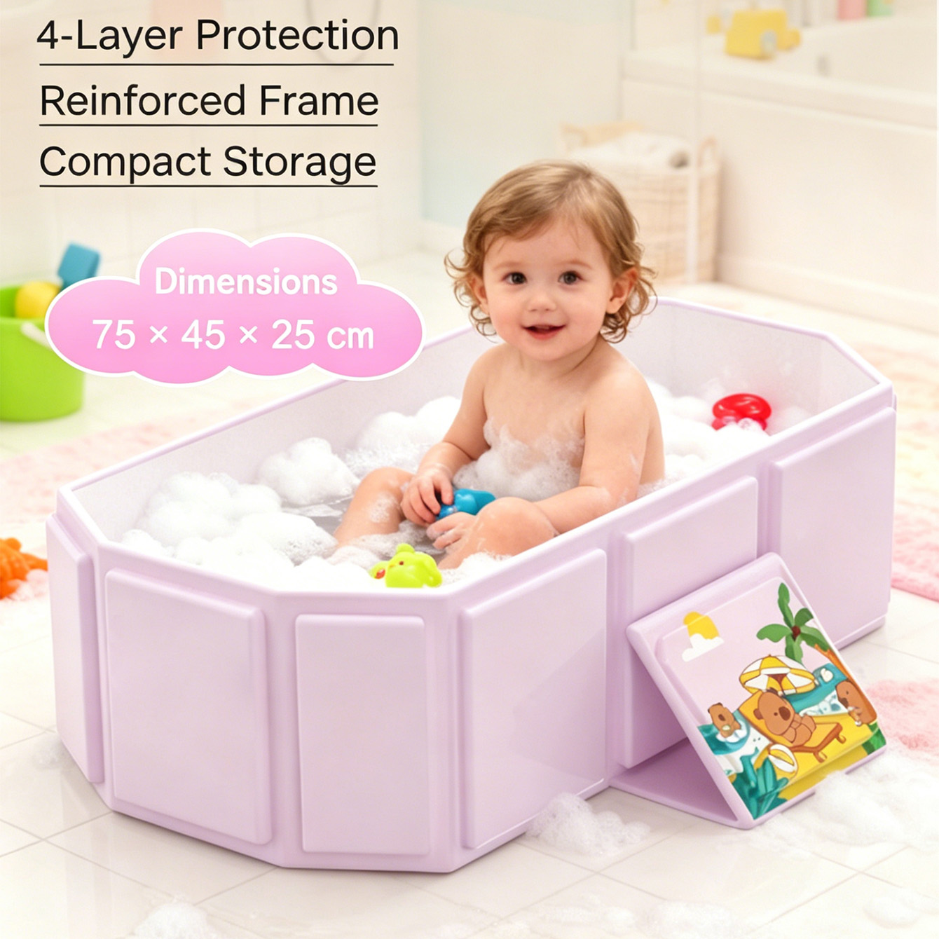 1PC Foldable Bathtub Portable  - Home Bathroom Tub recension och pris