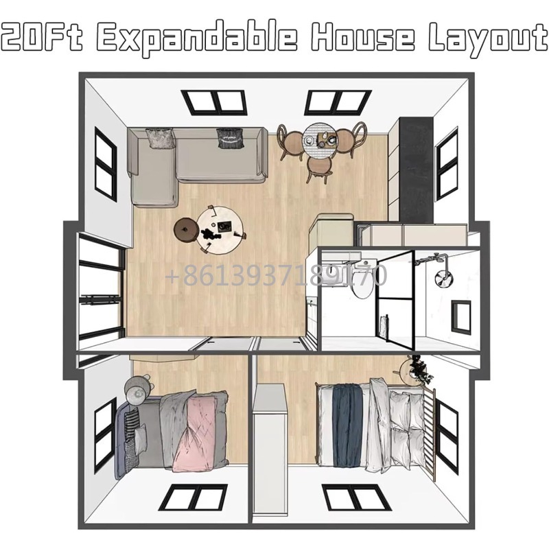 20ft  2 Bedroom Tiny House wit - Tiny Home Bathroom Kitchen recension och pris