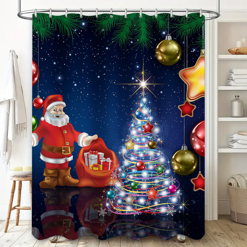 TU Christmas Shower Curtain Sa - Home Bathroom Ideas recension och pris