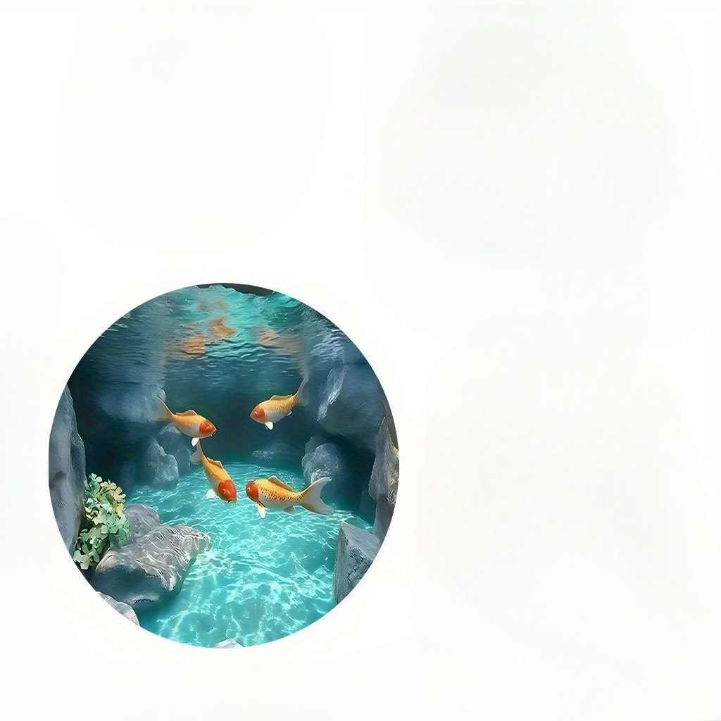 Koi Fish Pond Round Rug Fleece - Home Bathroom Scene recension och pris