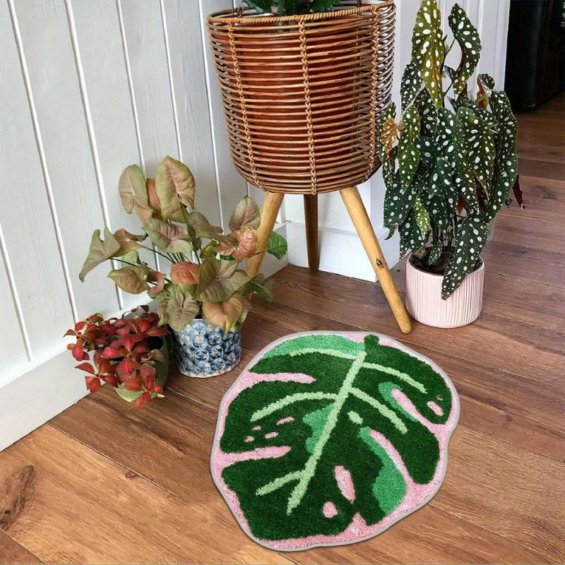 VIKAMA Pink Tropical Leaf Plus - Zara Home Bathroom Mat recension och pris