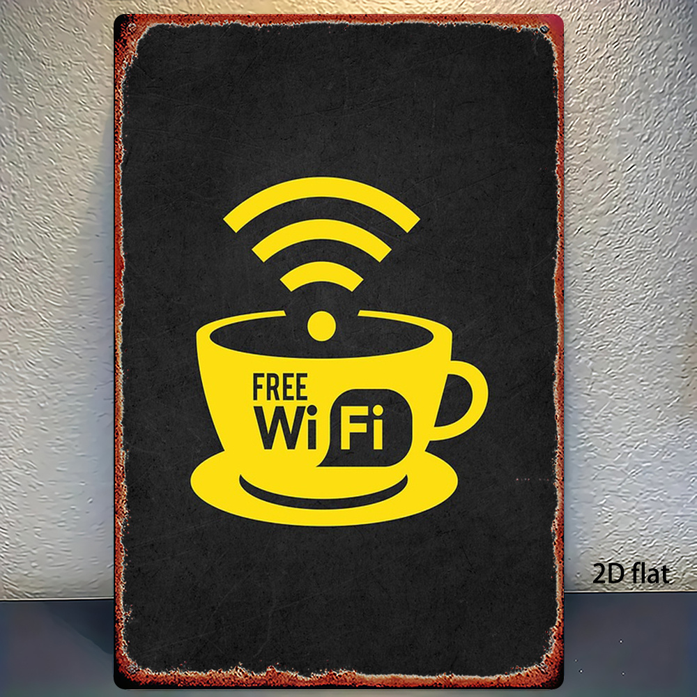 2D Vintage Metal Sign, WiFi Zo - Home Bathroom Ideas recension och pris