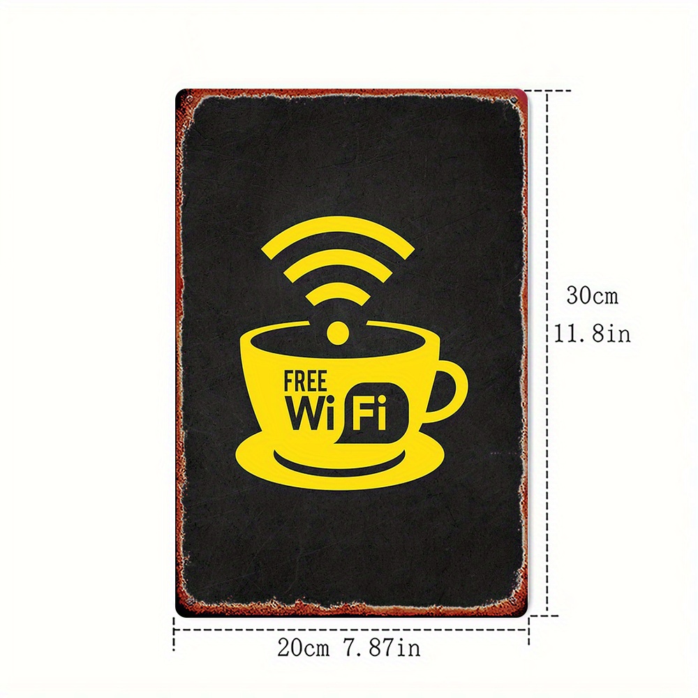 2D Vintage Metal Sign, WiFi Zo - Home Bathroom Ideas recension och pris
