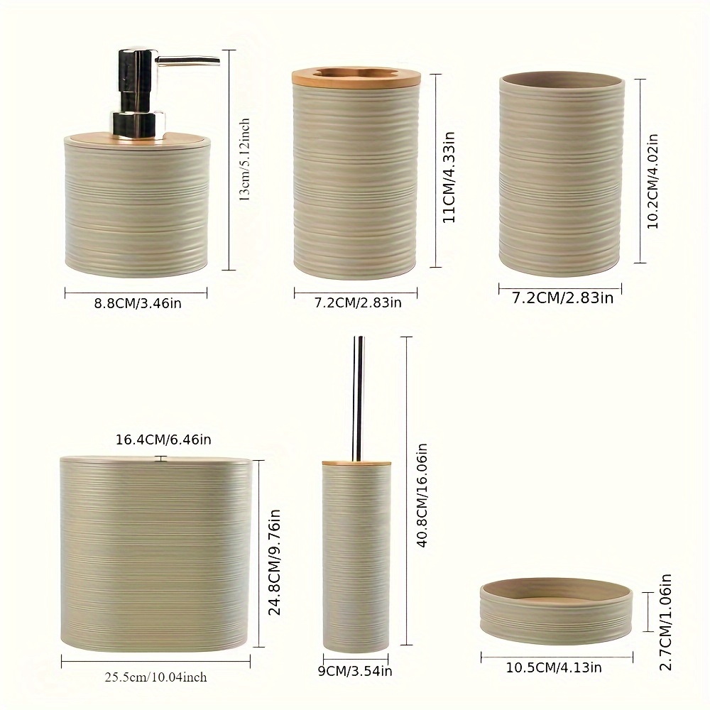 6pcs/set Bathroom Accessories  - Zara Home Bathroom recension och pris