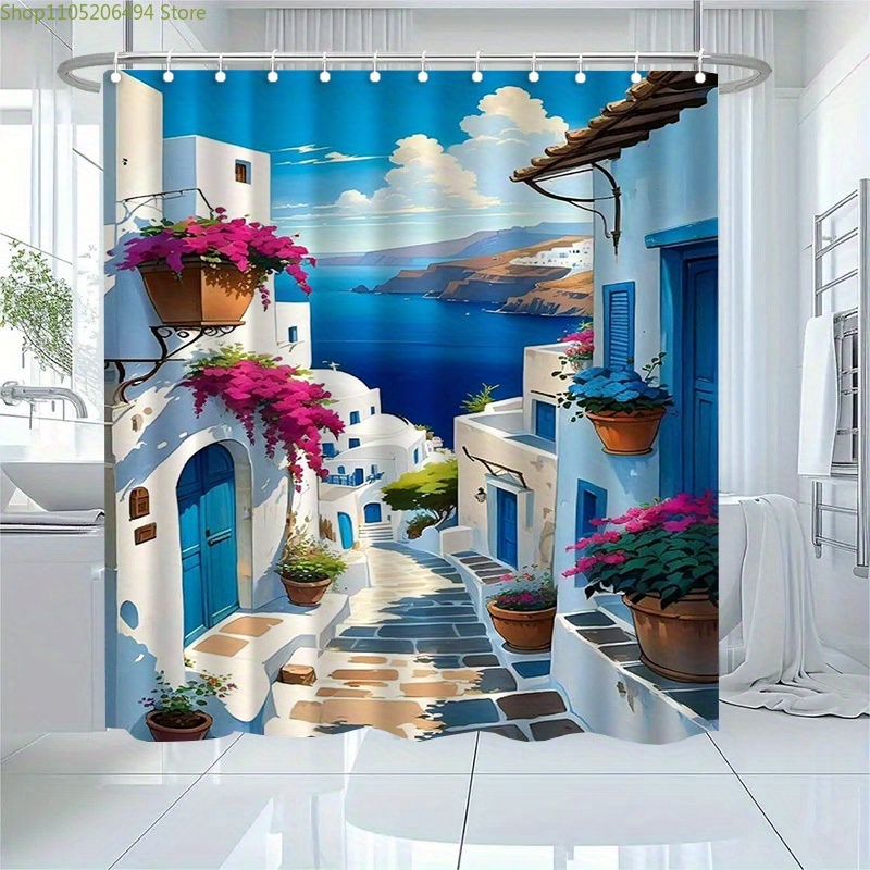 Santorini Greek Island Shower  - Home Bathroom Ideas recension och pris